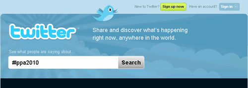 Twitter at IPPA 2010